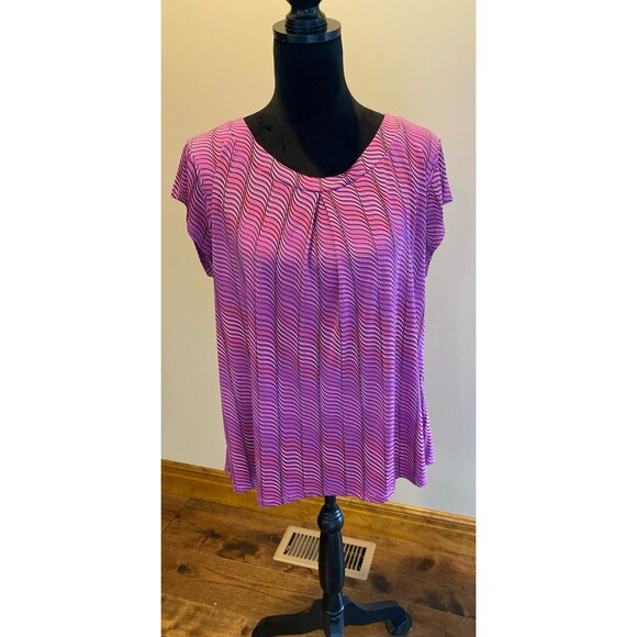 Worthington Sweater Blouse Set 2 Piece Plus Size XL Purple + Stretch Top Casual - Picture 6 of 11